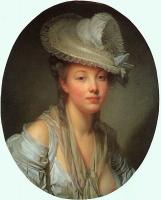 Greuze, Jean-Baptiste - Young Woman in a White Hat